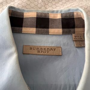Burberry light blue. Used but great condition no stains